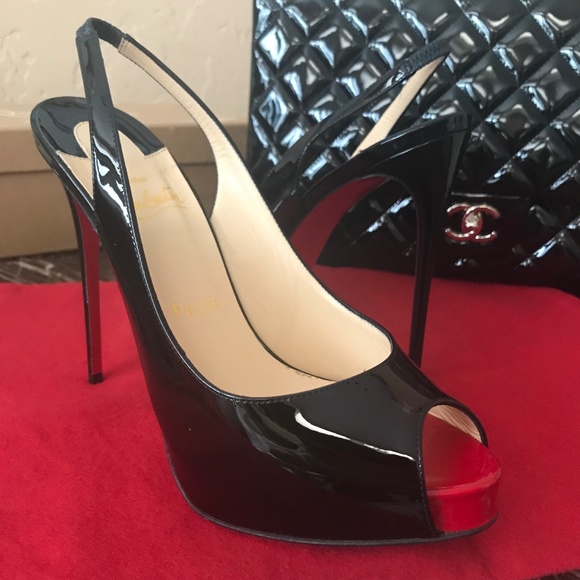 ❤️ NEW ❤️Christian Louboutin No Prive Slingback Black EU38 - Picture 2 of 14